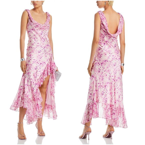 Cinq à Sept Pink Floral Maxi Dress - Picture 1 of 13